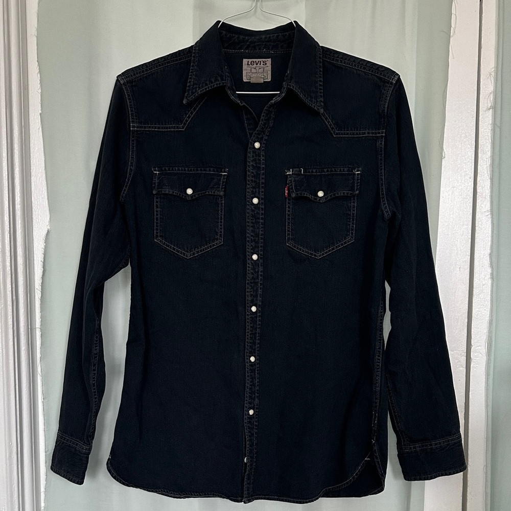 Levi's Black Denim Button-Up Shirt